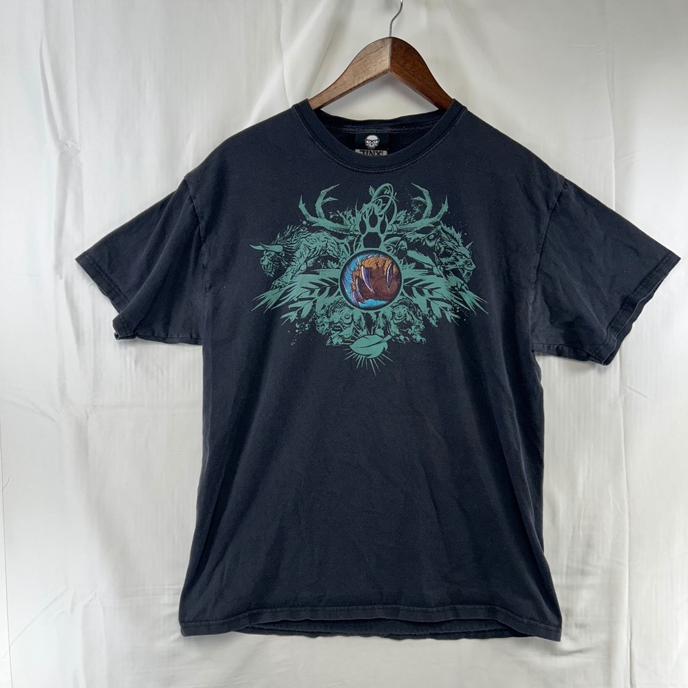 Jinx World of Warcraft Graphic Tee L (fit S/M) Black Druid Blizzard Gaming Shirt